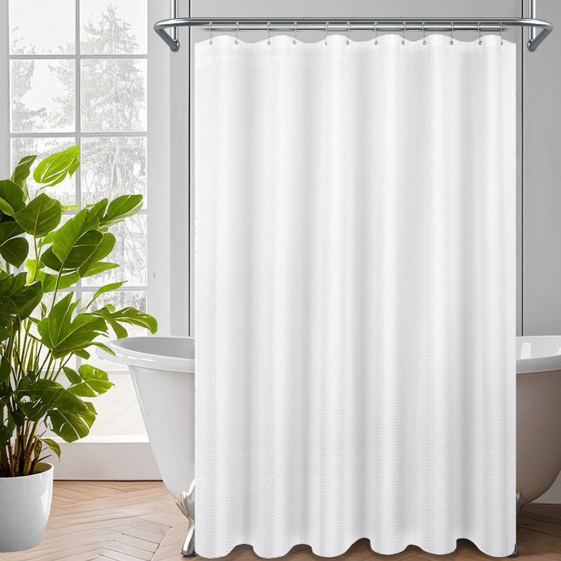 Rideau de douche Hotel Luxury, H 84 po x l 71 po, Blanc