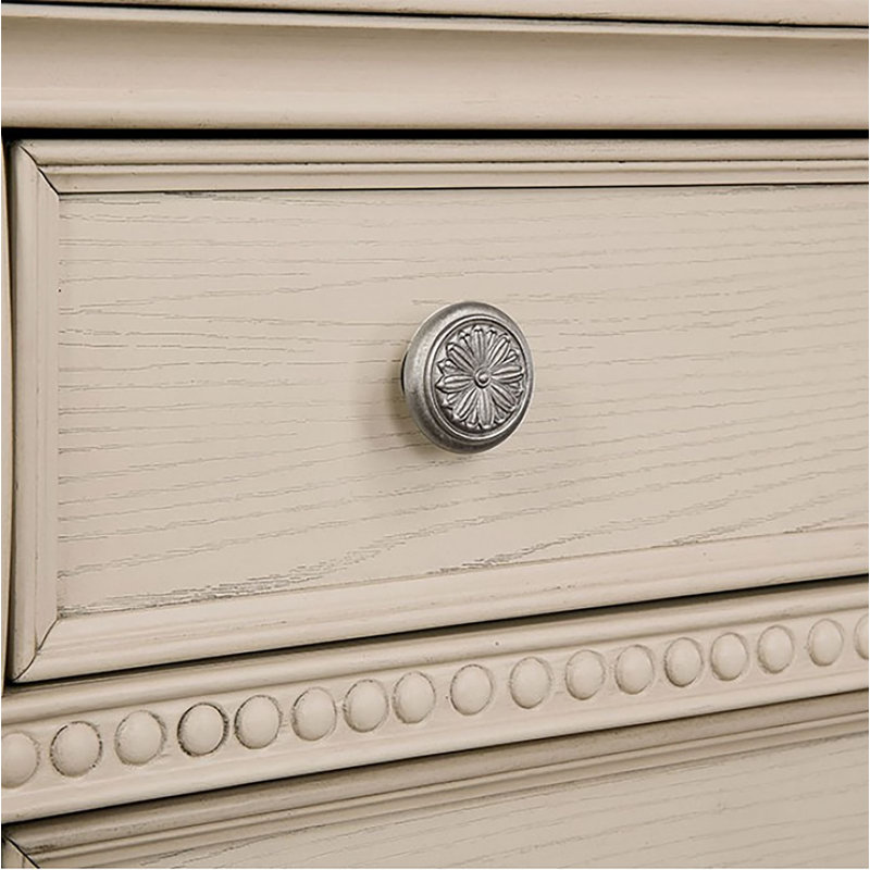 Table de chevet en bois massif Aubreonna, Beige