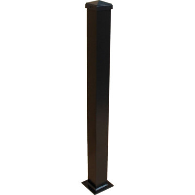 3 in. W Aluminum Post with Welded Base