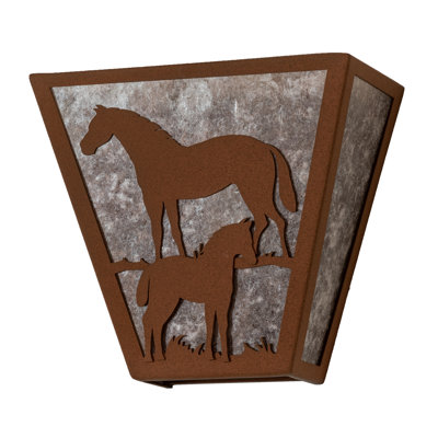 Rustic Lodge Mica Flush Mounted Sconce