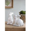Statue de lapin debout glacé