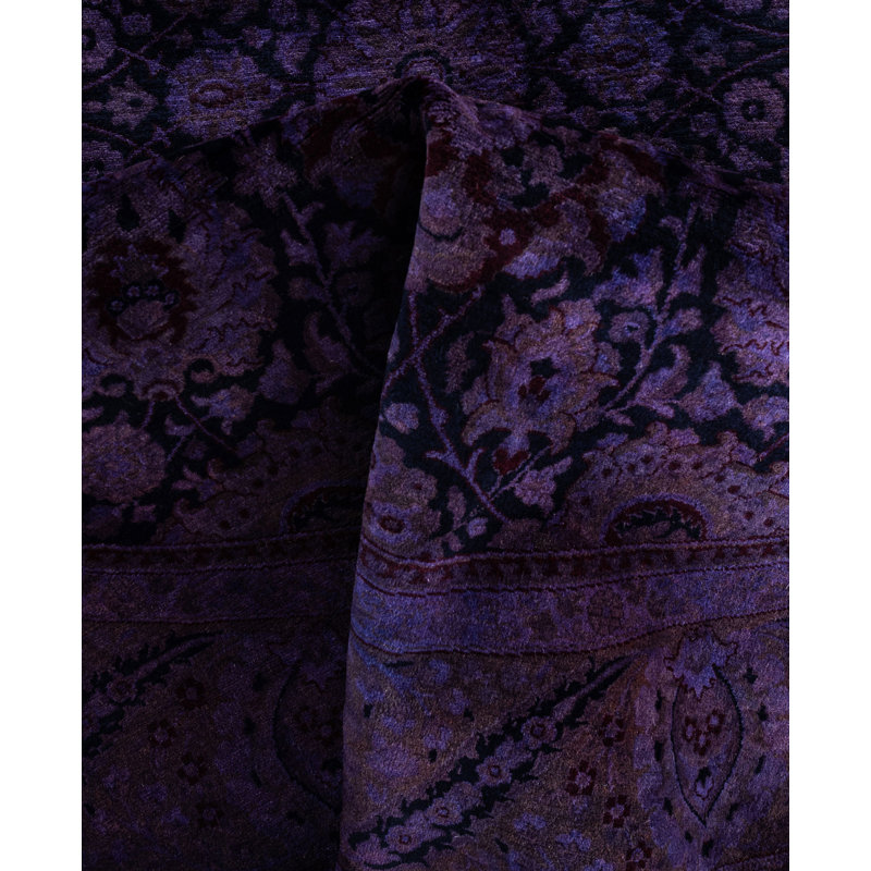 Overdyed One-of-a-Kind 6' 1" X 6' 1" Hand Knotted Area Rug