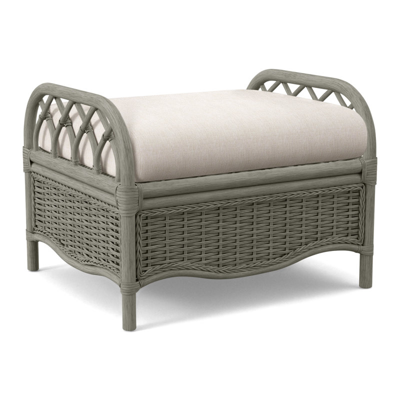 Everglade Ottoman, White Sugar Performance; 0863-91, Greystone
