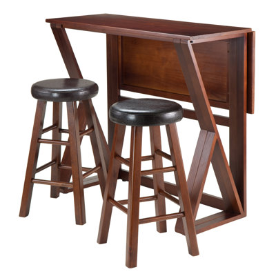 Admiranda 3 - Piece Counter Height Solid Wood Dining Set