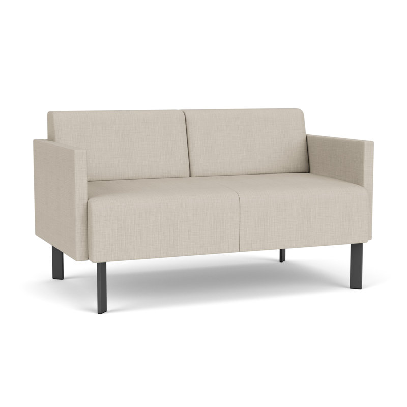 Causeuse de réception Luxe Lounge, Acier gris anthracite, Plot Line neutre