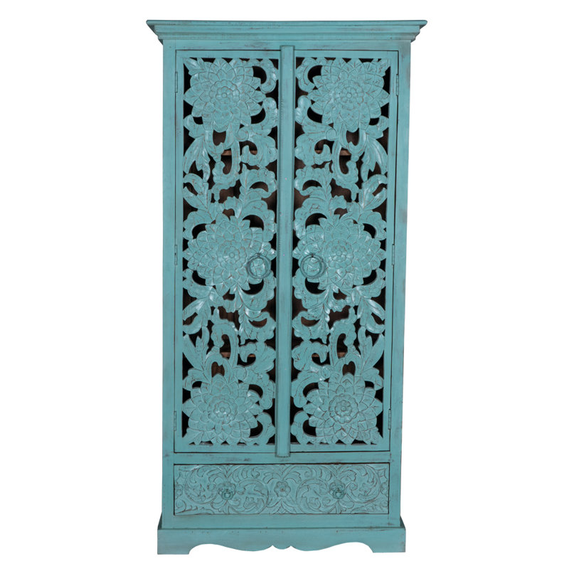 Armoire sculptée à la menthe replica, Vert délavé
