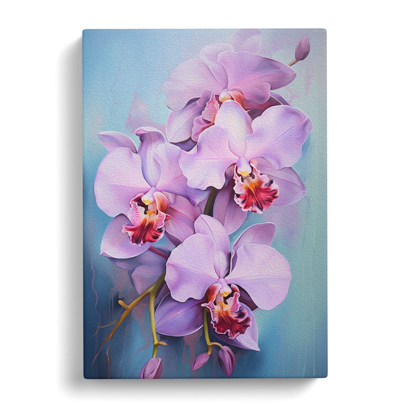 Orchid Flower Expressionism - Wrapped Canvas, 60cm H x 40cm W x 3cm D