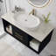Meuble-lavabo mural moderne 40 po avec meuble-lavabo flottant en céramique massif