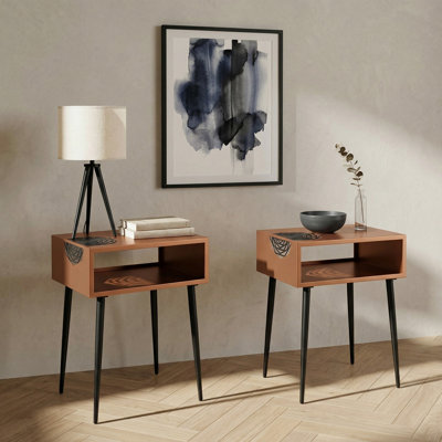 Set of 2 Galaxy Metal Bedside Tables