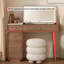 Vintage Cream Flip-Top Vanity Table-1536898642