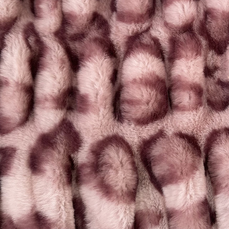 Pink Leopard Faux Fur Luxury 20" x 20" Throw Pillow