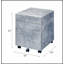 Classeur en faux béton et argent avec 3 tiroirs, structure en bois durable et roulettes pour faciliter le déplacement et le rangement