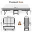 Lit pliant avec matelas en mousse viscoélastique à circulation d'air de 5 po et roues verrouillables-1559506410