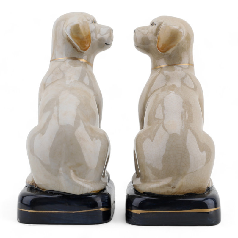Porcelain Dog Figurines Pair