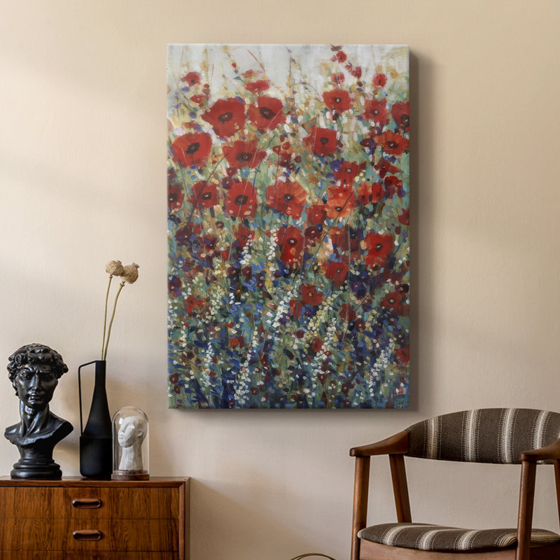Garden Poppies I - Gallery Cavas, H 18 po x l 12 po