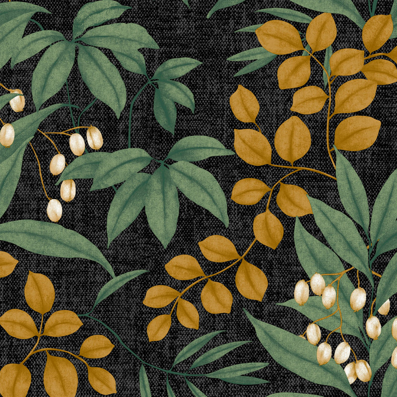 Superfresco Easy Spring 2024 Wallpaper Double Roll, Ochre/Black
