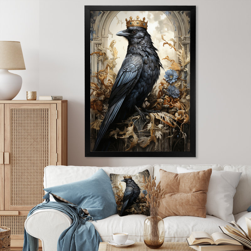 Ashonti Crow Majestic I, impression sur toile, Cadre photo noir, H 20 po x l 12 po x P 1 po