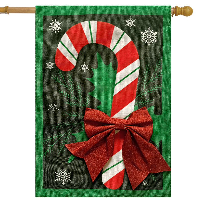 Festive Candy Cane House Flag