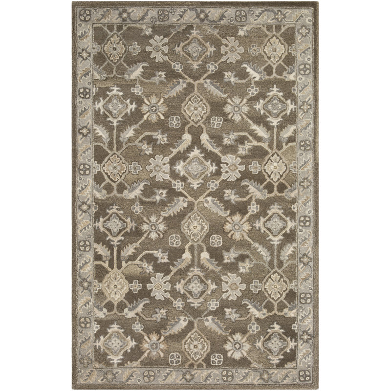 Tapis brun foncé / gris anthracite Soho, Rectangle 9 pi x 12 pi