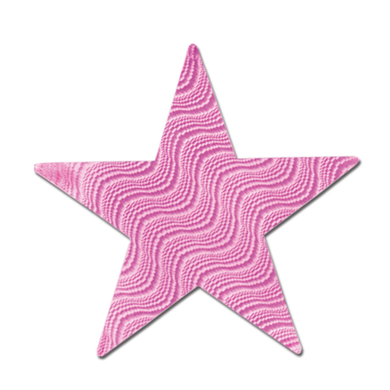 Décoration murale découpée étoile en feuille en relief, H 5 po x l 5 po
