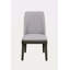 Ensemble de 2 chaises d'appoint en lin gris clair et finition chêne gris