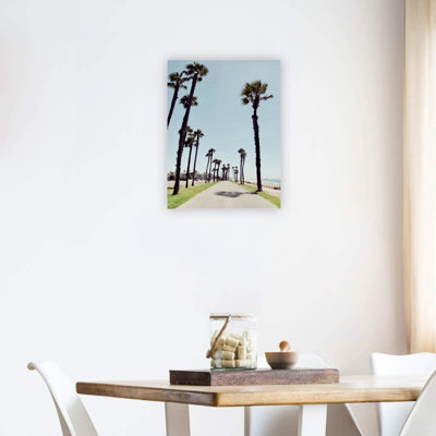 "Blue Path To Huntington Beach", art mural 24 x 18 pouces
