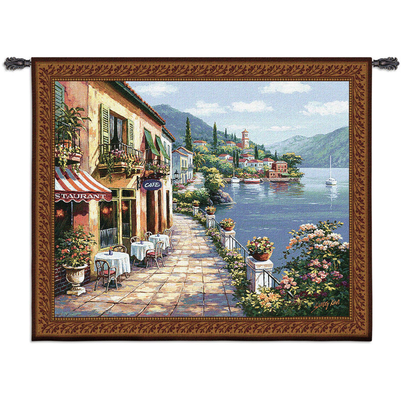 Fine Art Tapestries Overlook Cafe I BW Tapestry & Reviews | Wayfair