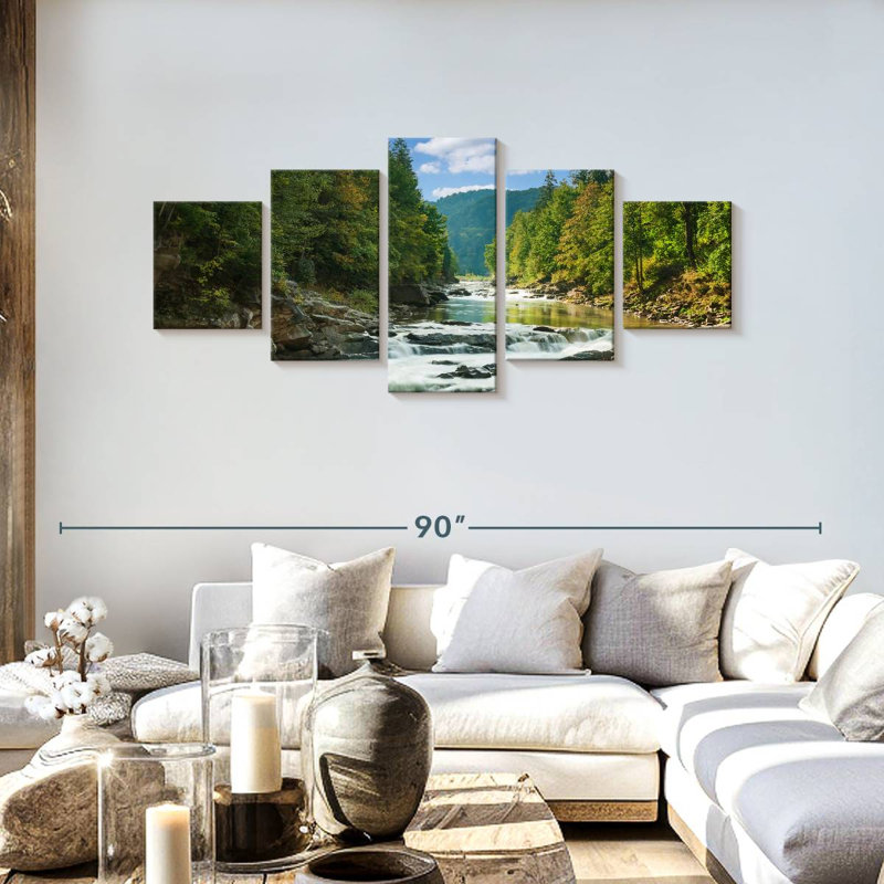 Mountain River, 30" H x 68" W