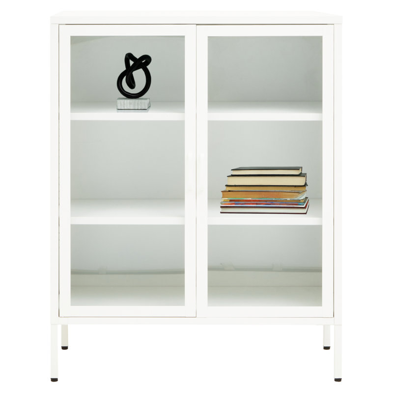 Juwaun 2 -Door 2 -Shelf, White