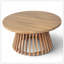ENSEMBLE DE MEUBLES DE PATIO: LIT DE CLASSE 3 PLACES CLAREMONT + TABLE EN BOIS ACACIA-1839999048