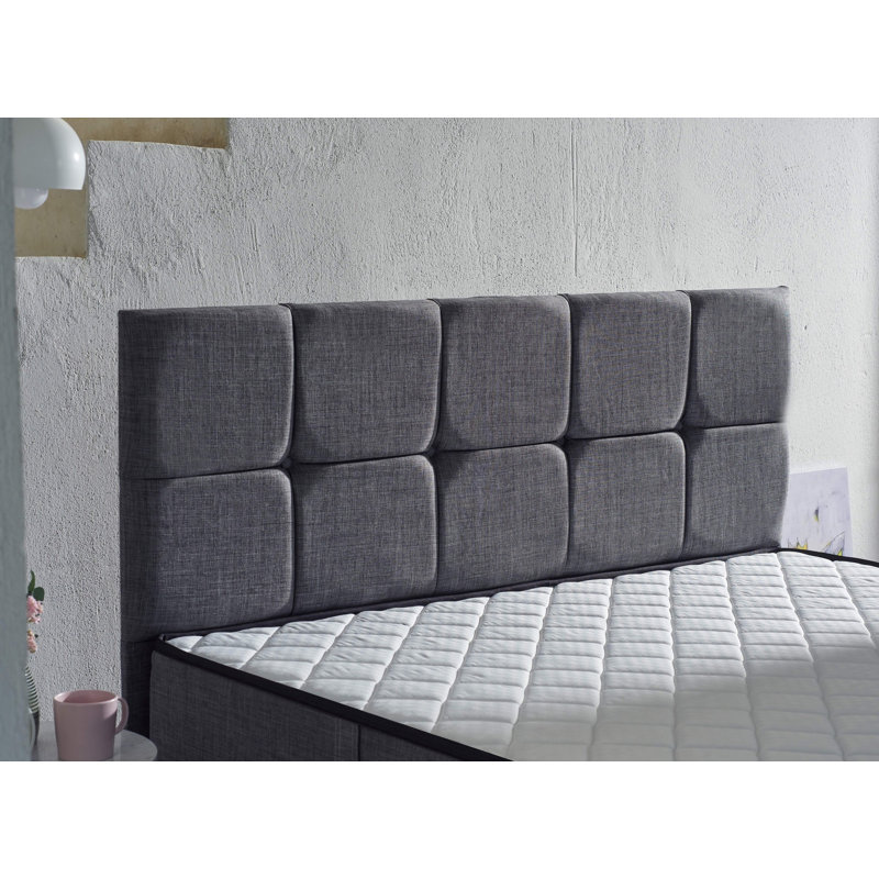 Firm Mattress with Multi Spring System, 59.1 x 78.7 x 9.4 inches | Special Woven Fabric Cover, White & Grey Color | Assembled for Comfort & Support, Perfect for a Restful Night's Sleep