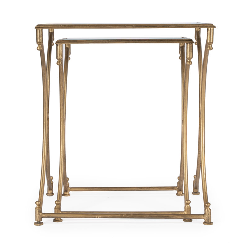 Beverly Antique Nesting Tables, Antique Gold