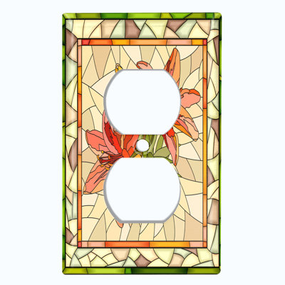 Patterned 1 - Gang Toggle Light Switch Standard Wall Plate