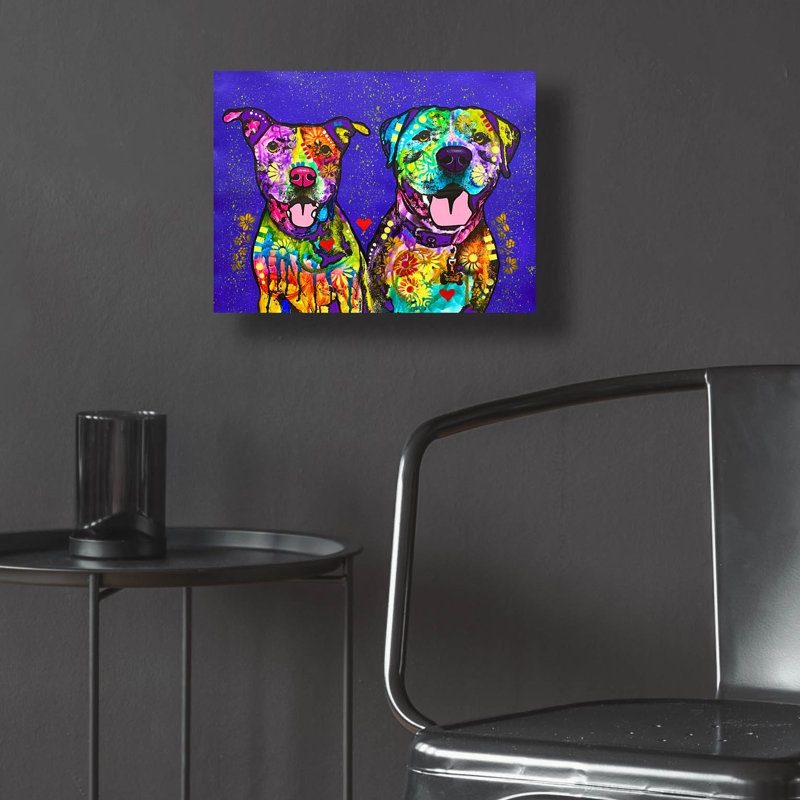 «Two Pitties» par Dean Russo, H 12 po x l 16 po