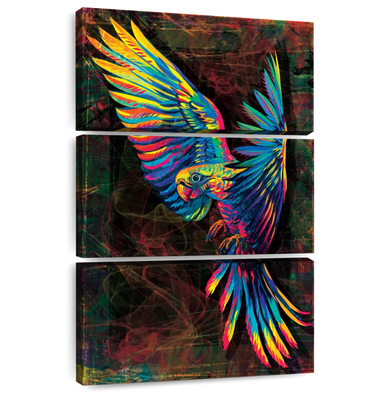 Brampt Colorful Amazon Parrot, 74" H x 48" W