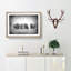 Herd of Elephants Roaming in Abstract - Picture Frame Painting Print on MDF-55763145-55763149