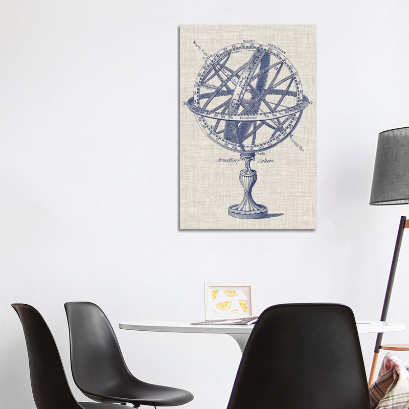 Armillary Sphere On Linen by Vision Studio - Wrapped Canvas Gallery-Wrapped Canvas Giclée, 101.6cm H x 66.04cm W