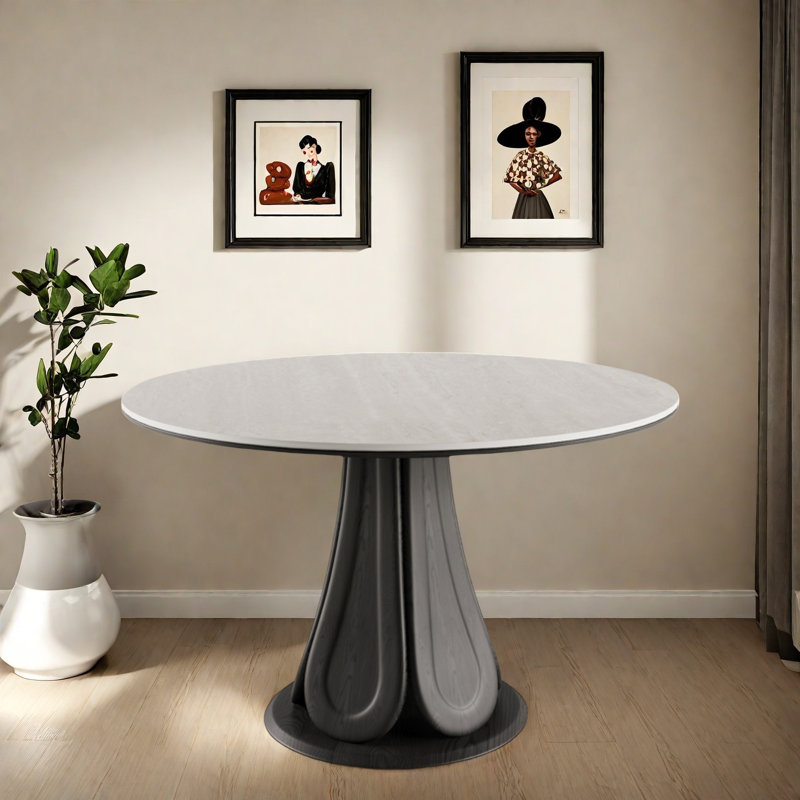 Table de salle à manger Mid-Century, H 29,53 po x L 47,24 po x l 47,24 po