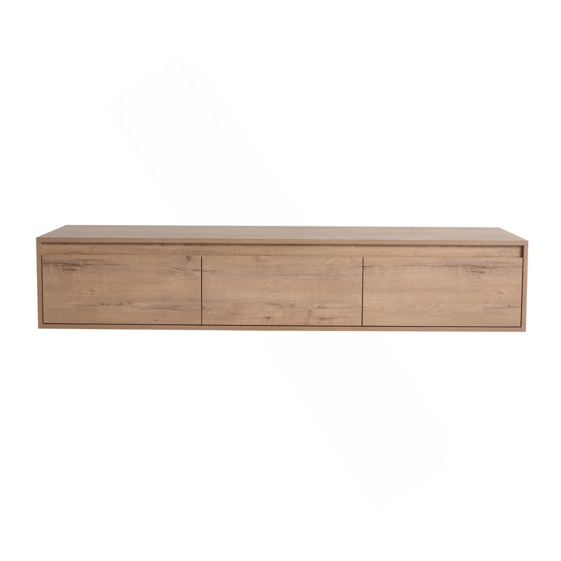 60" Bathroom Cabinet,Soft Close Drawer,Float Mounting Design (Only Vanity, Without Sink), Imitative Oak
