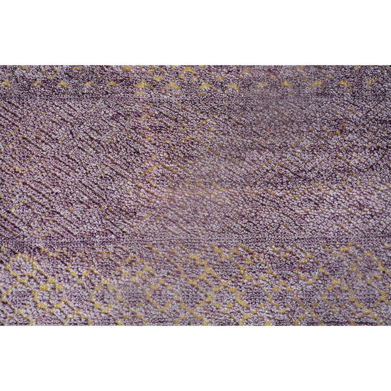 Wool Area Rug in Purple/Gold, Rectangle 8' x 10'
