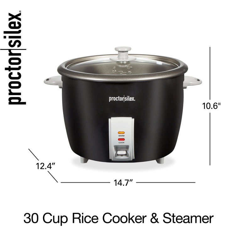 Commercial Rice/Grain Cooker, Nonstick Pan 30-cup