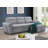 Hugo 97"W Light Gray Chenille Reversible Sleeper Sectional Sofa Chaise With USB Chargers, Phone/Magazine Pockets-1995106434