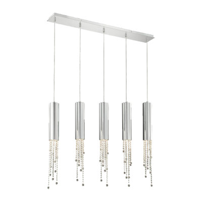 Groove 5 - Light Chrome Pendant