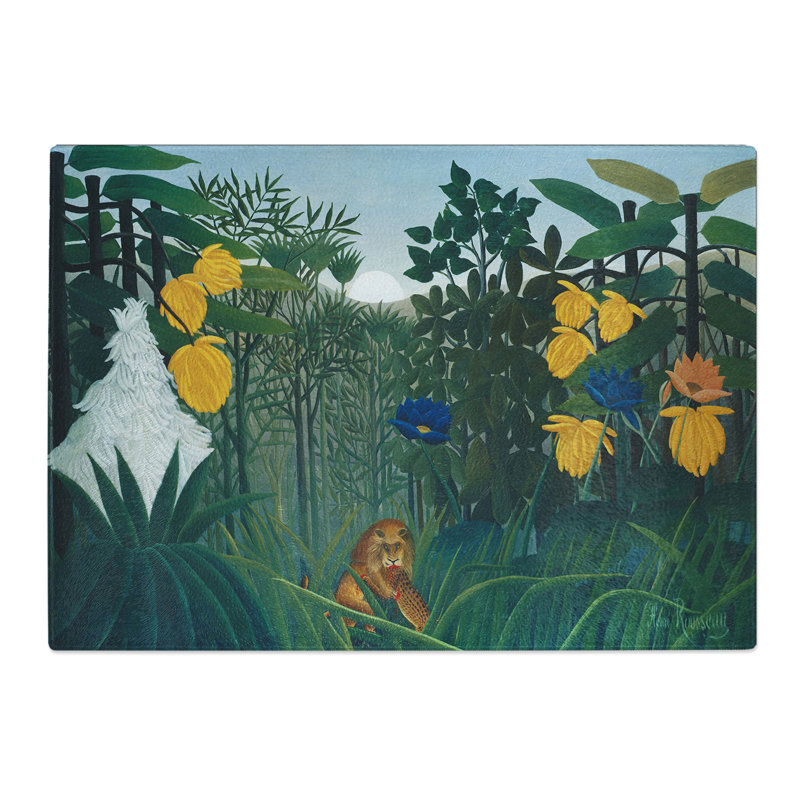 The Repast of the Lion by Henri Rousseau Chopping Board, 0.4cm H x 20cm W x 28.5cm L