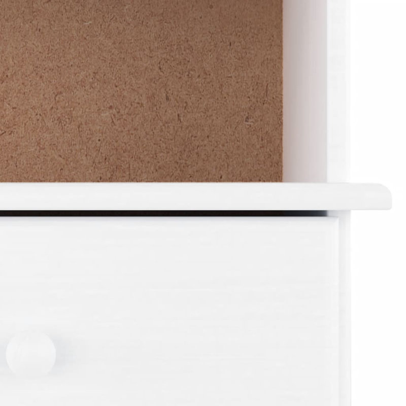 Bibliothèque vidaXL en bois de pin massif 30,3 x 13,8 x 73,4 po, Blanc