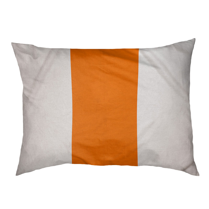 Oreiller Oklahoma, Très grand (l 50 po x P 40 po x H 7 po), Blanc / Orange