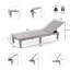 Ensemble de chaise longue d'extérieur en polyrésine imperméable, légère et réglable Nestl-97877141-128761119