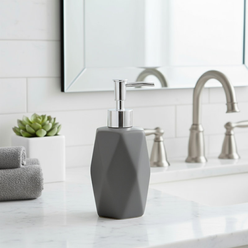 Diamond Shape Hand Soap Dispenser, White