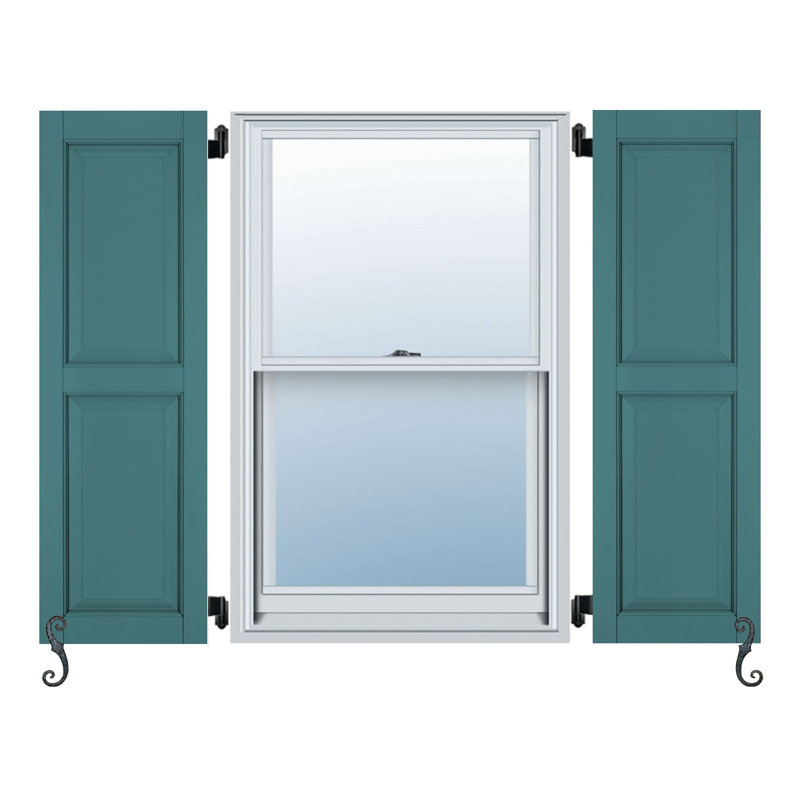 Volet à panneau surélevé Atlantic Architectural, Bleu haute mer, 13 po, 32 po