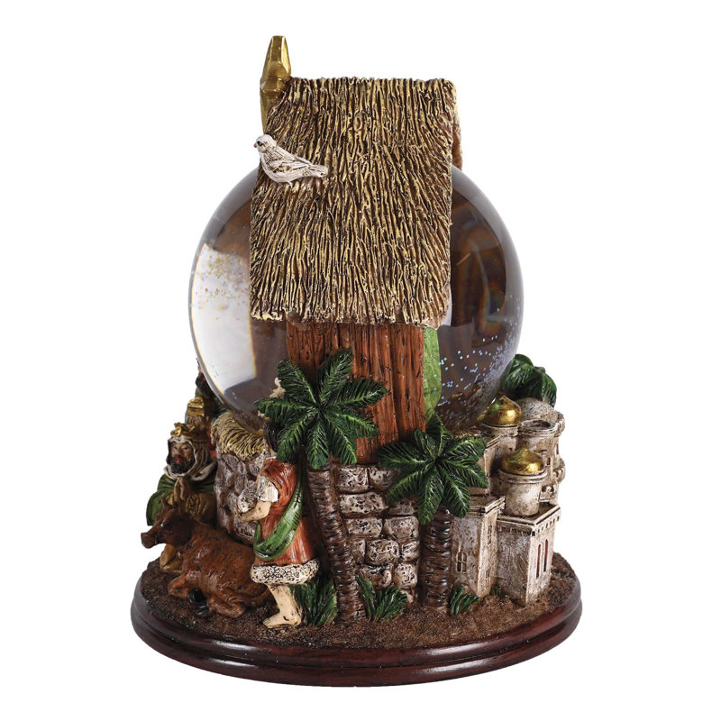 Waterglobe Nativité avec des animaux rois